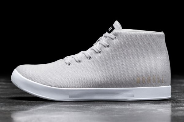 Chaussures de Sport Nobull Tela Mid Trainer Homme Blanche | P1VB995TA