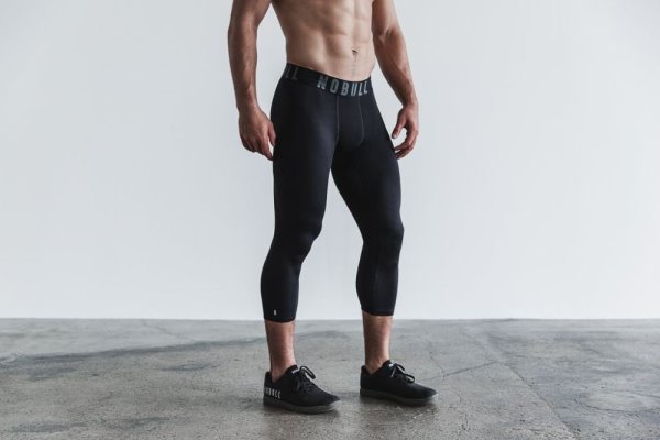 Collant Nobull 3/4 Compression Tight Homme Noir | VXSC2HWOP