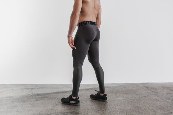 Collant Nobull Compression Tight Homme Grise Foncé | K2SGXZXJR