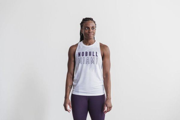 Debardeur Nobull High-neck Tank (Miami Palm) Femme Violette | PDY494WM2