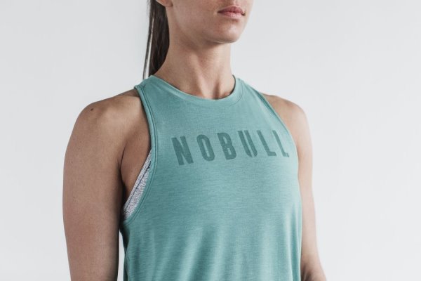 Debardeur Nobull High-neck Tank (Seasonal Colors) Femme Bleu | O1URPTZ77