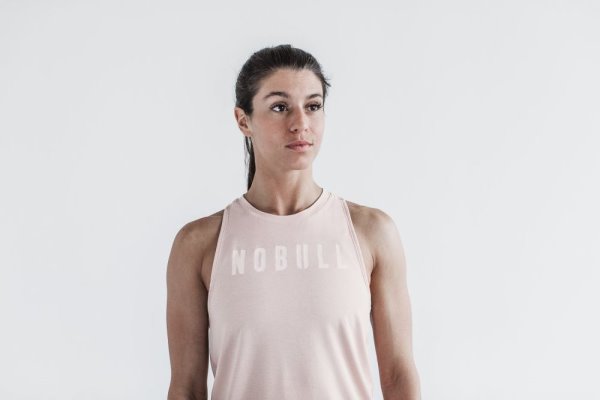 Debardeur Nobull High-neck Tank (Seasonal Colors) Femme Rose | PXCTJ3YXH