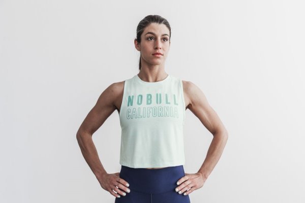 Debardeur Nobull Muscle Tank (California) Femme Blanche | 5TF583YAK