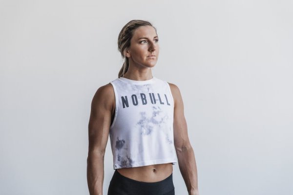 Debardeur Nobull Muscle Tank Femme Blanche | XXJSQ7VGV