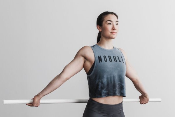 Debardeur Nobull Muscle Tank Femme Grise Bleu | MC31RIWUN