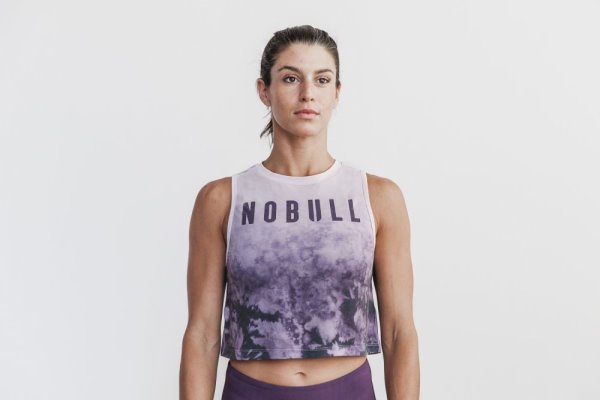 Debardeur Nobull Muscle Tank Femme Violette | WW2ZGEMTP