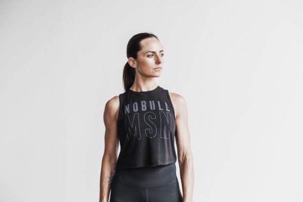 Debardeur Nobull Muscle Tank (Madison) Femme Noir | QEC1AKYLS