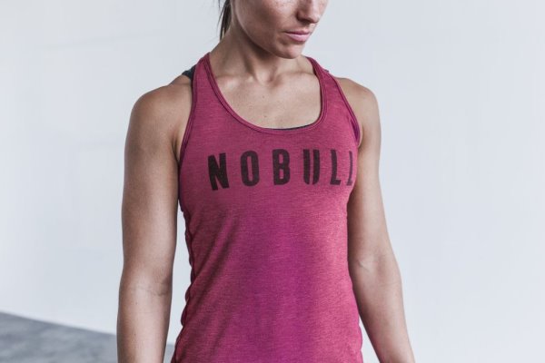 Debardeur Nobull Racerback Tank Femme Rouge | EZ5LYEO9G