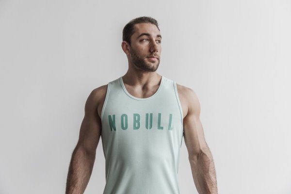 Debardeur Nobull Tank Homme Blanche | M9SWKMMLU