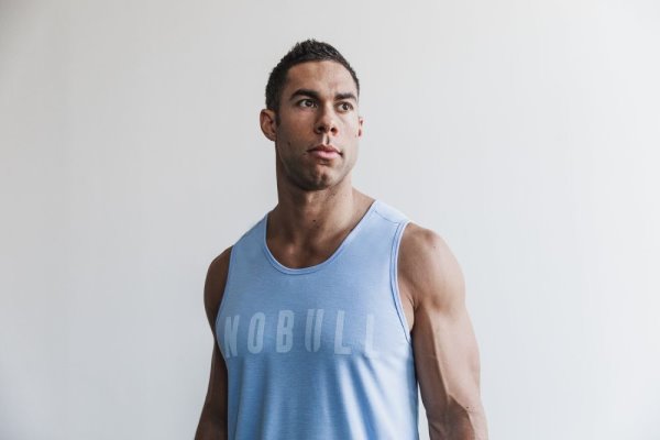 Debardeur Nobull Tank Homme Bleu | R686385R7