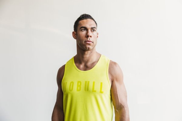 Debardeur Nobull Tank Homme Jaune | VSHYOBRBK