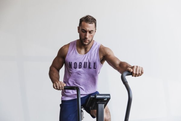 Debardeur Nobull Tank Homme Violette Clair | EQWT9UVLM