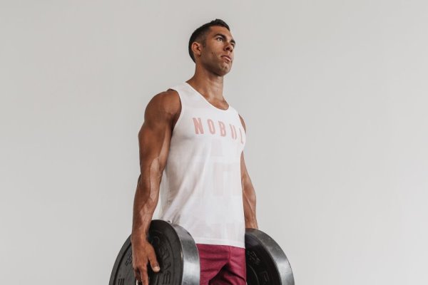 Debardeur Nobull Wells Tank Homme Rose | 0B5U5K9DG