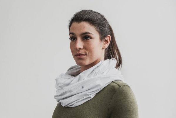 Echarpes Nobull Two-tone Infinity Scarf Femme Blanche Blanche | BO1FUCPKH