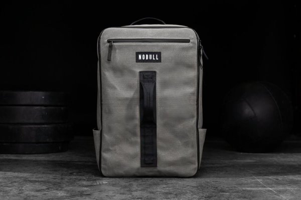 Sacs Nobull Waxed Tela Backpack Femme Grise | D74PBJUHL