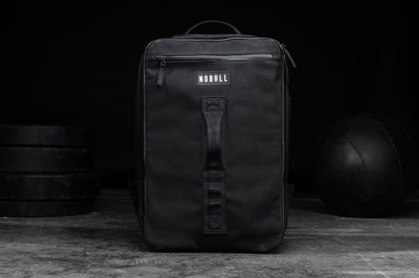 Sacs Nobull Waxed Tela Backpack Homme Noir | TKWZWUF9V