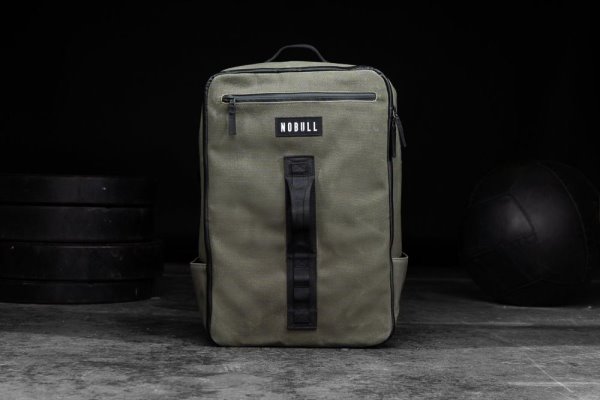 Sacs Nobull Waxed Tela Backpack Homme Vert Olive | E6ZCC2UBS