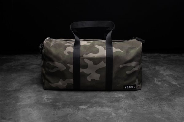 Sacs Nobull Waxed Tela Duffle Femme Vert Camouflage | 78E5UAVGC