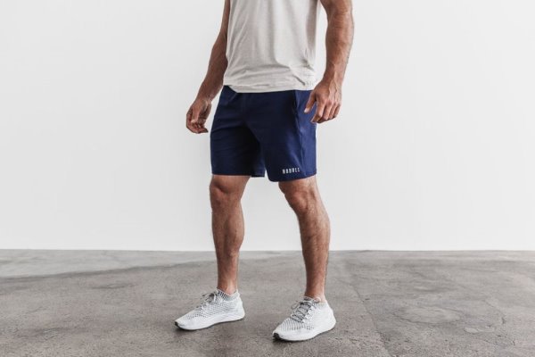 Shorts Nobull Knit Corta 8.5" Homme Bleu Marine | 408C5E6IB