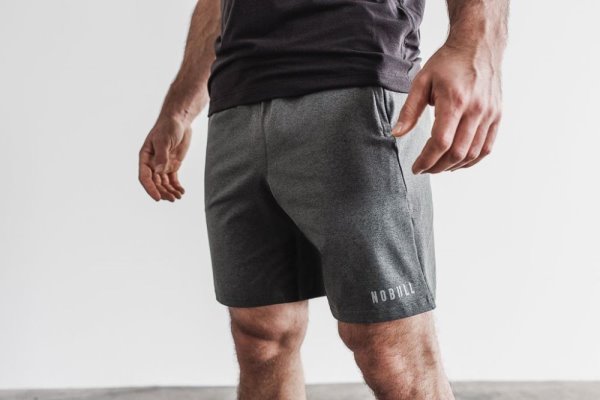 Shorts Nobull Knit Corta 8.5" Homme Grise | 3V1H5DKID