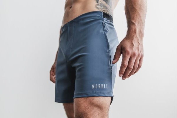 Shorts Nobull Legere Corta 7" Homme Bleu | 0J9F9UTOJ