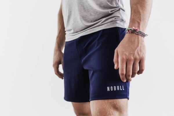 Shorts Nobull Legere Corta 7" Homme Bleu Marine | FVLVURRPV