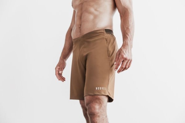 Shorts Nobull Legere Corta 8.5" Homme Marron | 5UESM6WA0