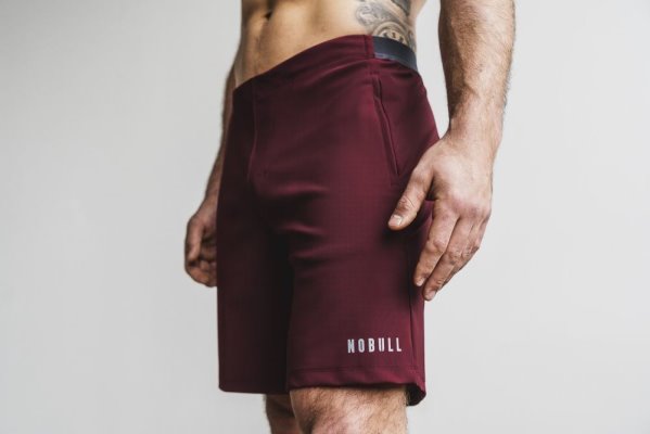 Shorts Nobull Legere Corta 8.5" Homme Rouge Foncé | C8ZWPCVJG