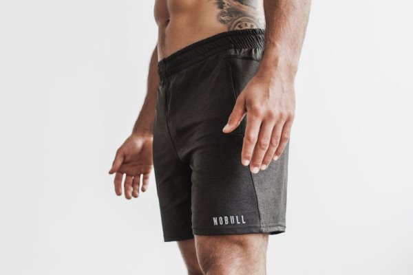 Shorts Nobull Legere Knit Corta 7" Homme Noir | N5CEF0XIE