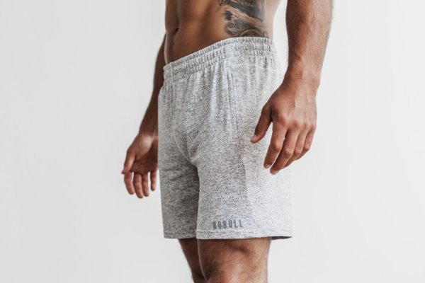 Shorts Nobull Legere Knit Corta 7" Homme Blanche | OG908WEZ2