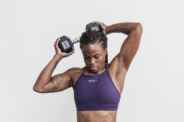 Soutien Gorge Sport Nobull High-neck Sports Bra (Plush) Femme Violette Foncé | 3N8E4N7W5