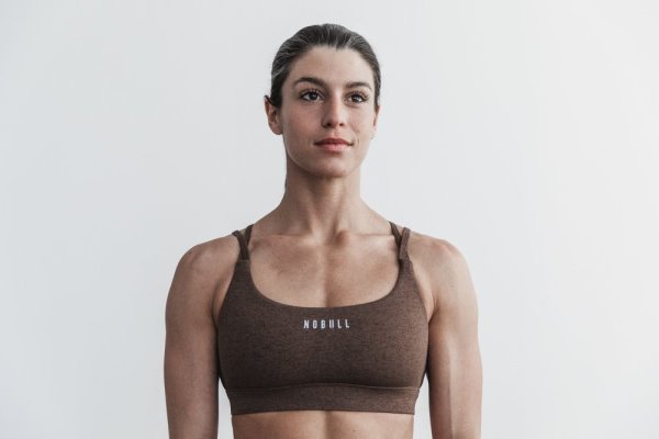 Soutien Gorge Sport Nobull Sports Bra Femme Marron | 1WZD4MCPV