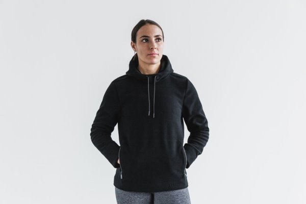 Sweat À Capuche Nobull Arctic Pullover Hoodie Femme Noir | Y1BU0JL5Z