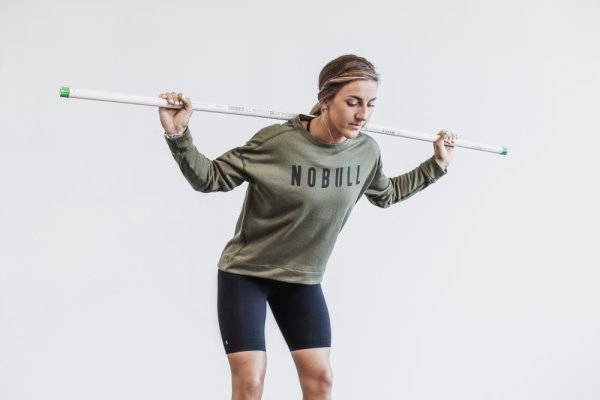 Sweats Nobull Crew Sweatshirt Femme Vert | WMPPBZSR9