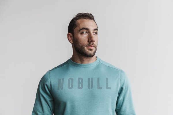 Sweats Nobull Crew Sweatshirt Homme Bleu | GMIMTNIOE