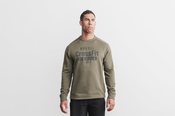 Sweats Nobull Crossfit Games® 2021 Crew Sweatshirt Homme Vert | 64P64UZKN