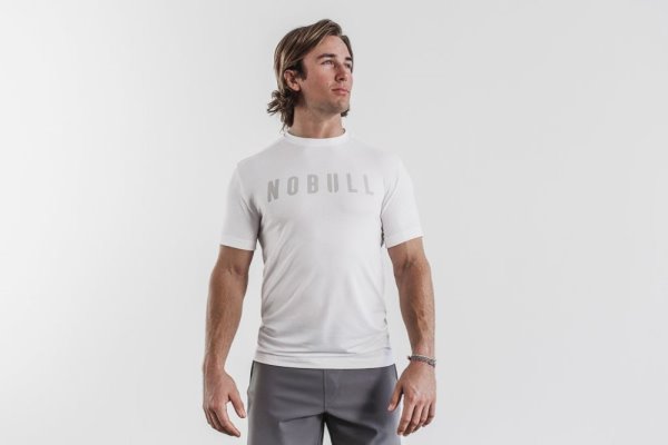 T Chemises Nobull Tee Homme Blanche | TEV106H11