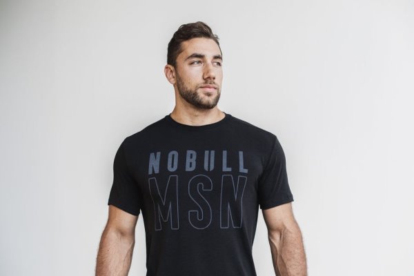 T Chemises Nobull Tee Homme Noir | G8FZRMK6S