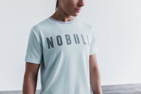 T Shirt Running Nobull Boxy Tee Femme Bleu | KDHCVVOIP