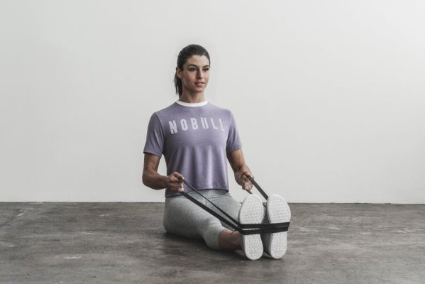 T Shirt Running Nobull Boxy Tee Femme Lavande | EY0YFLRZW