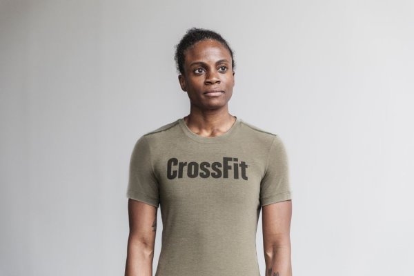 T Shirt Running Nobull Crossfit® Tee Femme Vert | 2Q21MJJW7