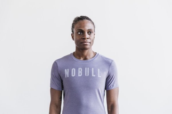 T Shirt Running Nobull Tee Femme Lavande | 52LUJO8GW