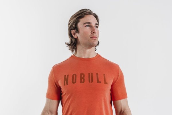 T Shirt Running Nobull Tee Homme Rouge Clair | FB3VNX8JK