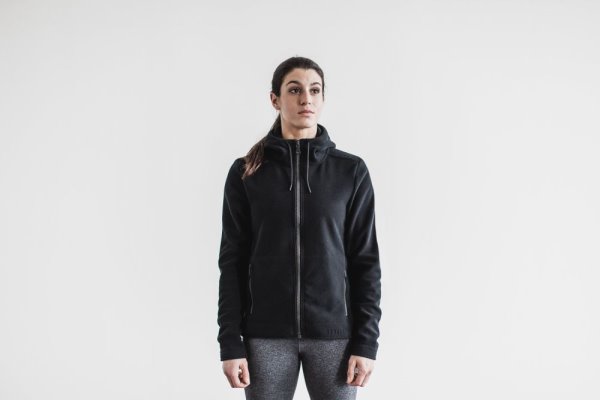 Vestes Nobull Arctic Zip-up Jacket Femme Noir | D40VIBBPV