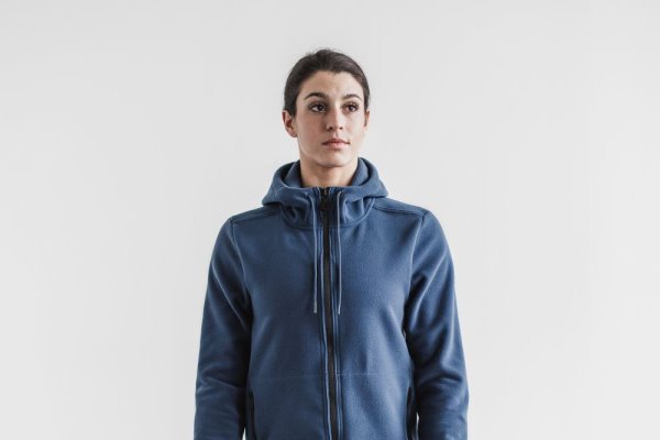 Vestes Nobull Arctic Zip-up Jacket Femme Grise Bleu | PRP6109H5