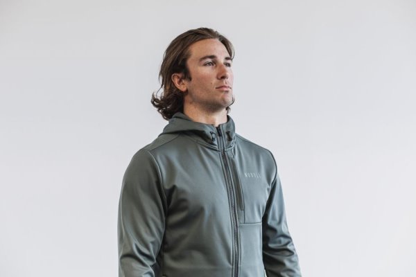 Vestes Nobull Softshell Jacket Homme Vert Olive | RX5ENGSDP