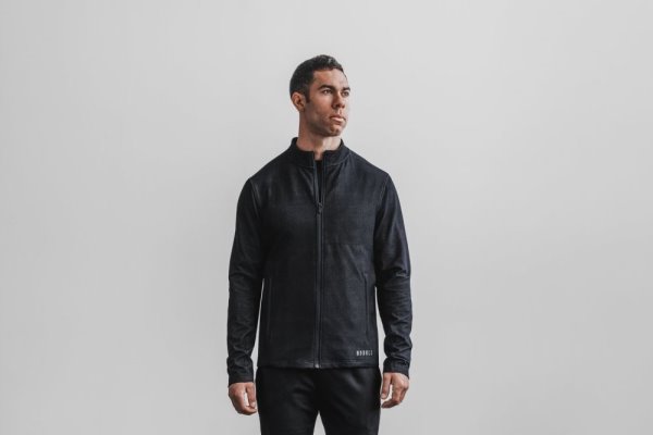 Vestes Nobull Twill Zip-up Jacket Homme Noir Foncé | 2Y7WJXBUG